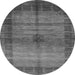 Round Abstract Gray Modern Rug, abs5262gry