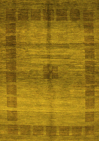 Abstract Yellow Modern Rug, abs5262yw