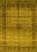 Abstract Yellow Modern Rug, abs5262yw