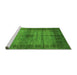 Sideview of Machine Washable Abstract Green Modern Area Rugs, wshabs5262grn