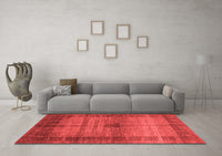 Machine Washable Abstract Red Modern Rug, wshabs5262red