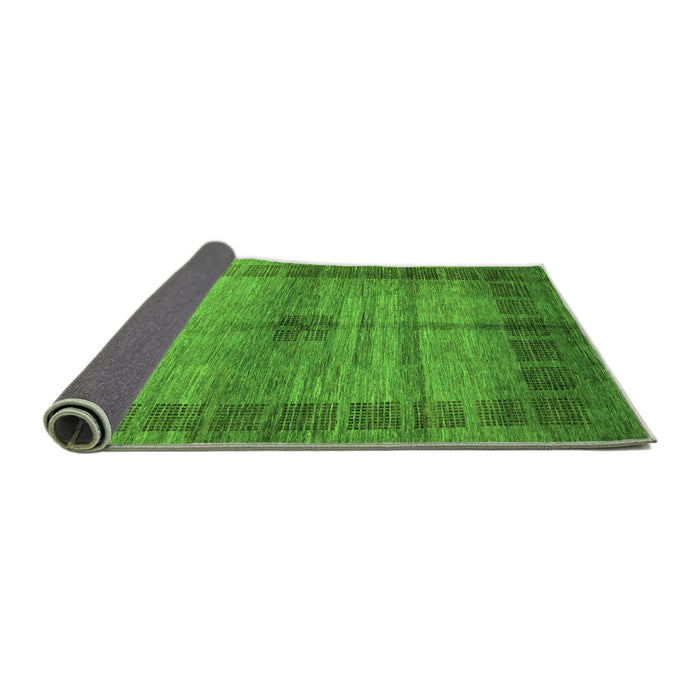 Sideview of Abstract Green Modern Rug, abs5262grn