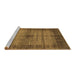 Sideview of Machine Washable Abstract Brown Modern Rug, wshabs5262brn