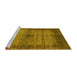 Sideview of Machine Washable Abstract Yellow Modern Rug, wshabs5262yw