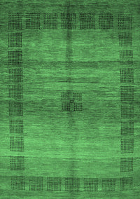 Abstract Emerald Green Modern Rug, abs5262emgrn