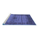 Sideview of Machine Washable Abstract Blue Modern Rug, wshabs5262blu