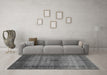 Machine Washable Abstract Gray Modern Rug in a Living Room,, wshabs5262gry