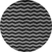 Round Abstract Gray Modern Rug, abs5263gry