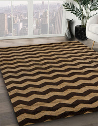 Abstract Bronze Brown Modern Rug, abs5263