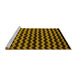 Sideview of Machine Washable Abstract Yellow Modern Rug, wshabs5263yw