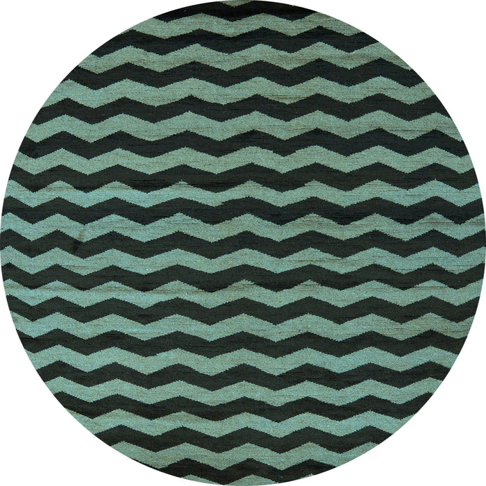 Round Machine Washable Abstract Light Blue Modern Rug, wshabs5263lblu