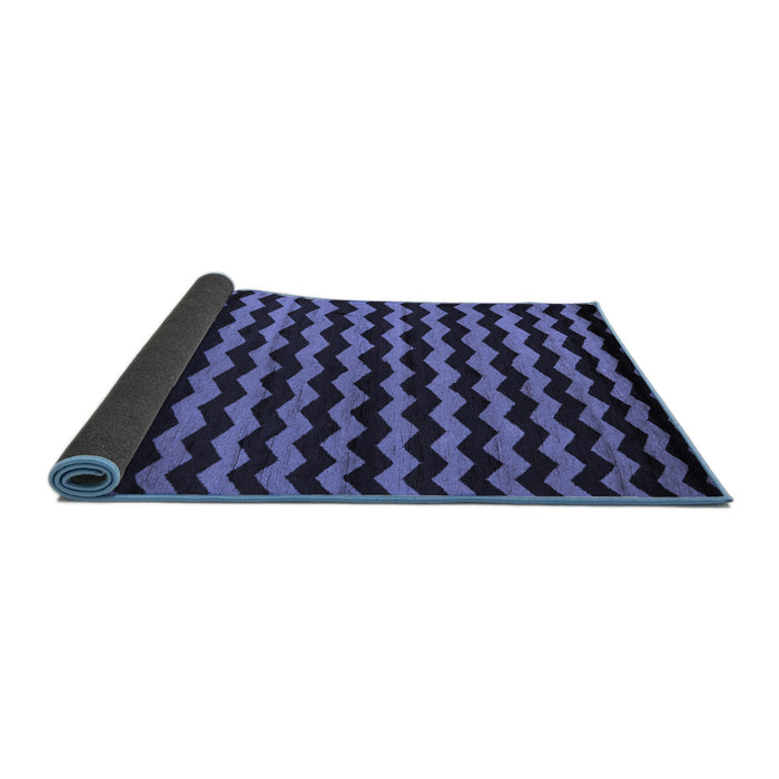 Sideview of Abstract Blue Modern Rug, abs5263blu