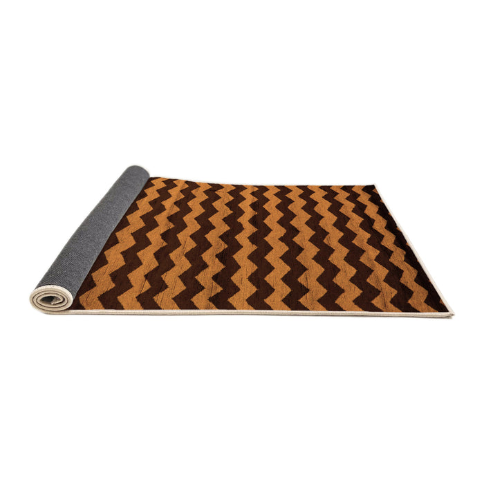 Sideview of Abstract Orange Modern Rug, abs5263org