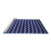 Sideview of Machine Washable Abstract Blue Modern Rug, wshabs5263blu