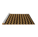 Sideview of Machine Washable Abstract Brown Modern Rug, wshabs5263brn