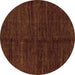Round Abstract Brown Modern Rug, abs5264brn