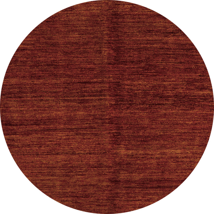 Round Abstract Orange Modern Rug, abs5264org
