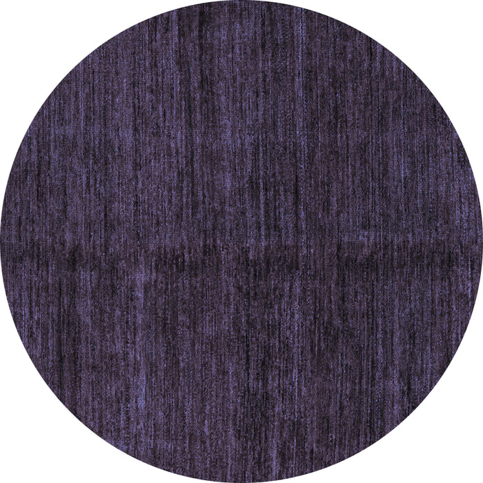Round Abstract Blue Modern Rug, abs5264blu