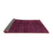 Sideview of Abstract Purple Modern Rug, abs5264pur