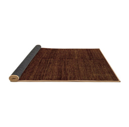 Sideview of Abstract Brown Modern Rug, abs5264brn