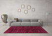 Machine Washable Abstract Pink Modern Rug in a Living Room, wshabs5264pnk