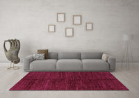 Machine Washable Abstract Pink Modern Rug, wshabs5264pnk