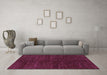 Machine Washable Abstract Purple Modern Area Rugs in a Living Room, wshabs5264pur