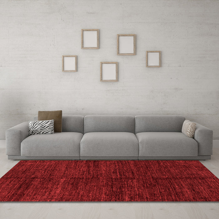 Modern Red Washable Rugs