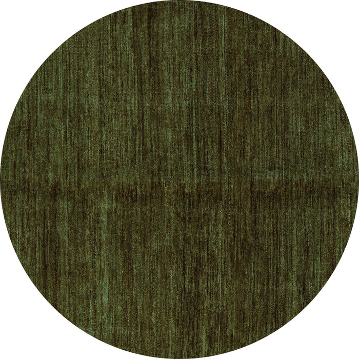 Round Abstract Turquoise Modern Rug, abs5264turq