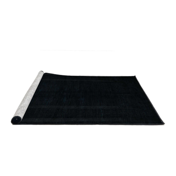 Sideview of Machine Washable Abstract Black Rug, wshabs5265