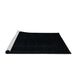 Sideview of Machine Washable Abstract Black Rug, wshabs5265