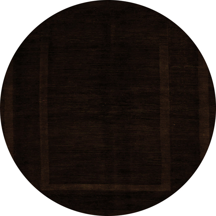 Round Machine Washable Abstract Orange Modern Area Rugs, wshabs5265org