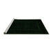 Sideview of Machine Washable Abstract Green Modern Area Rugs, wshabs5265grn