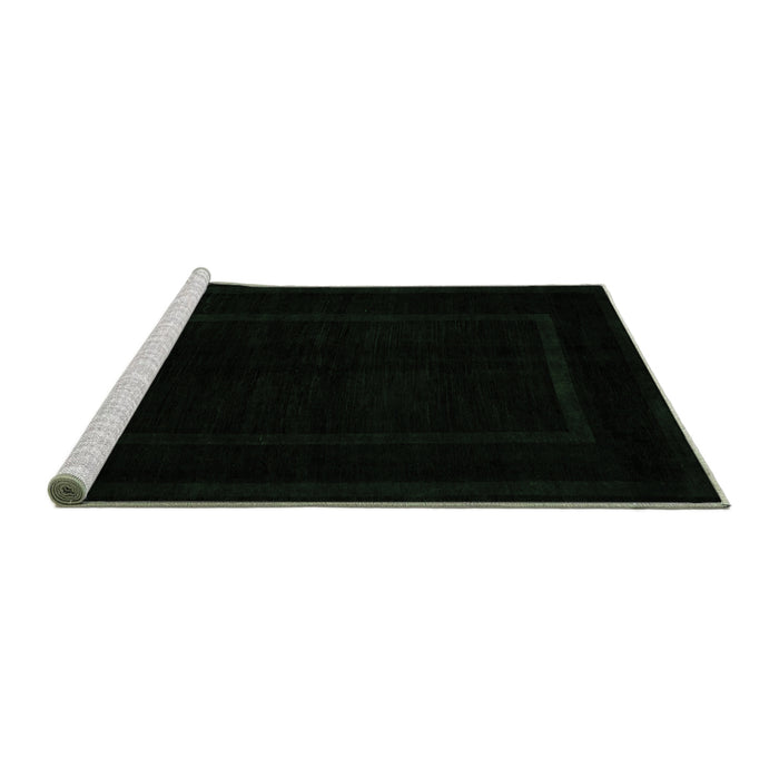 Sideview of Machine Washable Abstract Emerald Green Modern Area Rugs, wshabs5265emgrn