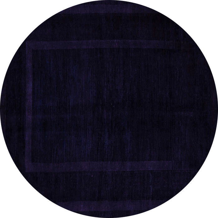 Round Machine Washable Abstract Purple Modern Area Rugs, wshabs5265pur