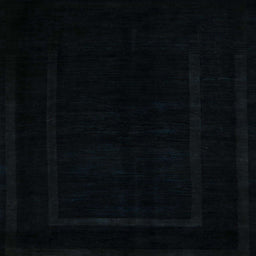Square Abstract Black Modern Rug, abs5265