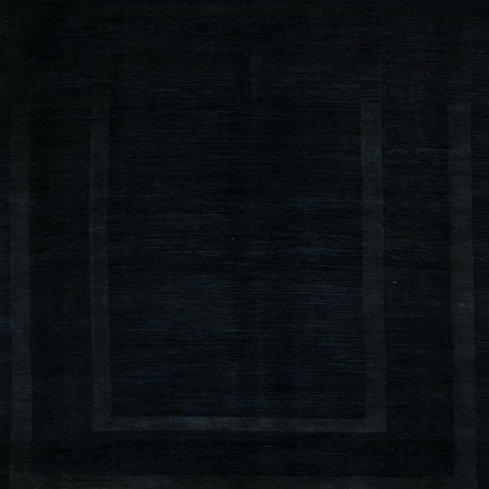 Square Abstract Black Modern Rug, abs5265