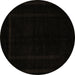 Round Abstract Brown Modern Rug, abs5265brn