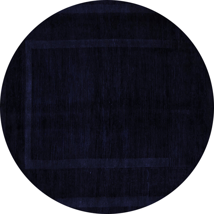 Round Machine Washable Abstract Blue Modern Rug, wshabs5265blu