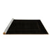 Sideview of Machine Washable Abstract Brown Modern Rug, wshabs5265brn