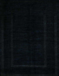 Machine Washable Abstract Black Rug, wshabs5265