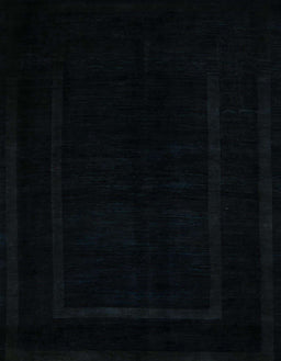 Machine Washable Abstract Black Rug, wshabs5265