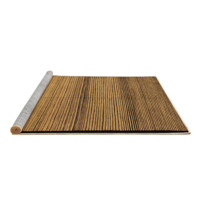 Sideview of Machine Washable Abstract Brown Modern Rug, wshabs5266brn