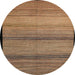 Round Abstract Sangria Brown Modern Rug, abs5266