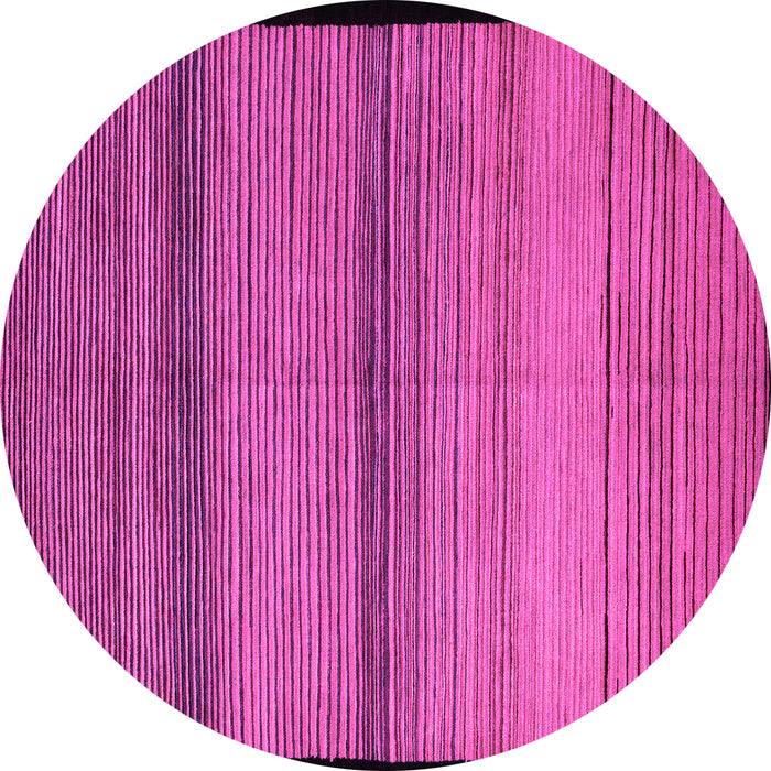 Round Machine Washable Abstract Pink Modern Rug, wshabs5266pnk