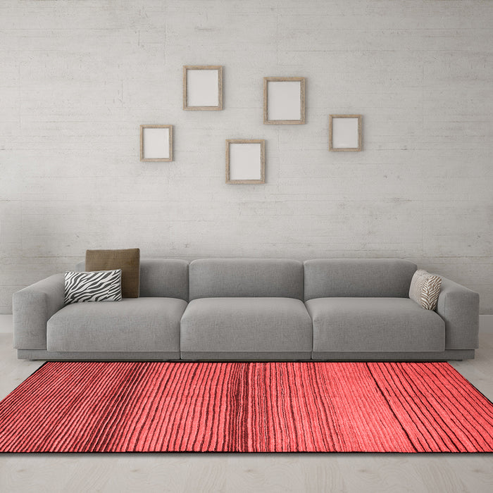 Modern Red Washable Rugs