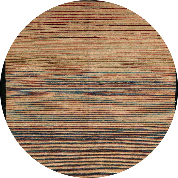 Round Machine Washable Abstract Sangria Brown Rug, wshabs5266