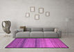 Machine Washable Abstract Purple Modern Area Rugs in a Living Room, wshabs5266pur