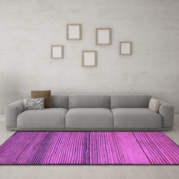 Machine Washable Abstract Purple Modern Area Rugs in a Living Room, wshabs5266pur