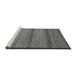 Sideview of Machine Washable Abstract Gray Modern Rug, wshabs5266gry